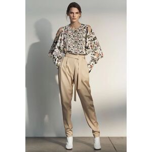 GREY JASON‎ WU Belted Ankle Trouser Tan NWOT Sz4